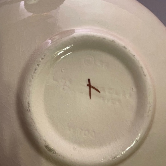 Vintage, Hand Painted Art, Chip and Dip - Serving Bowl by F Potteries - Picture 5 of 7